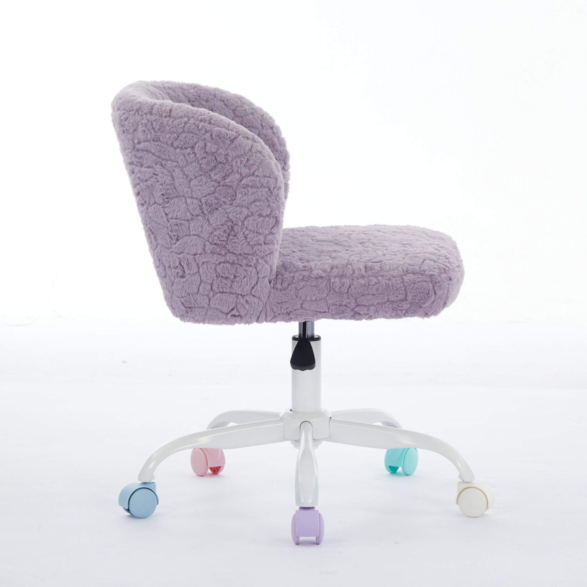 A&A Furniture Office Chair,Artificial rabbit hair Home Office Chair with Metal Base,Adjustable Desk Chair Swivel Office Chair,Vanity Chair(Violet) A&A Furniture Office Chair,Artificial rabbit hair Home Office Chair with Metal Base,Adjustable Desk Chair Swivel Office Chair,Vanity Chair(Violet)