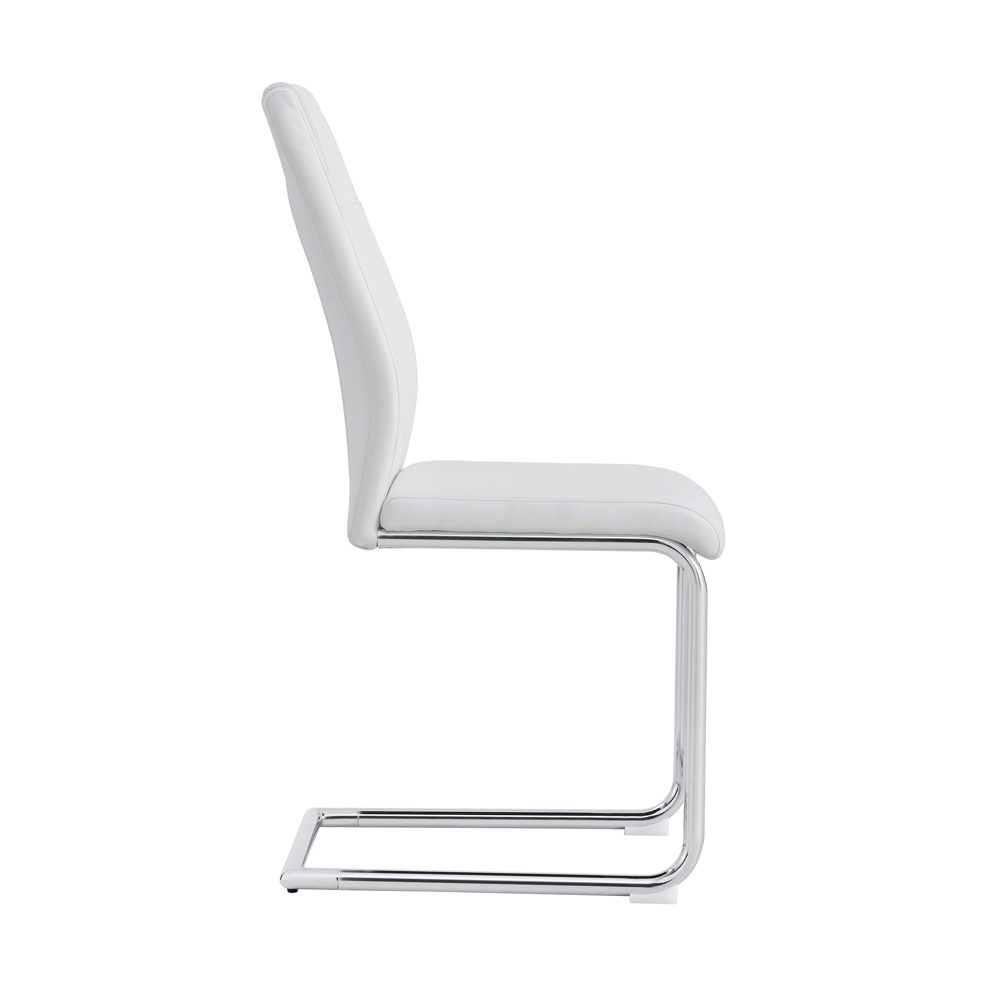 Modern Dining Chairs with Faux Leather Padded Seat Dining Living Room Chairs Upholstered Chair with Metal Legs Design for Kitchen, Living, Bedroom, Dining Room Side Chairs Set of 6 (White+PU )C-001 Modern Dining Chairs with Faux Leather Padded Seat Dining Living Room Chairs Upholstered Chair with Metal Legs Design for Kitchen, Living, Bedroom, Dining Room Side Chairs Set of 6 (White+PU )C-001