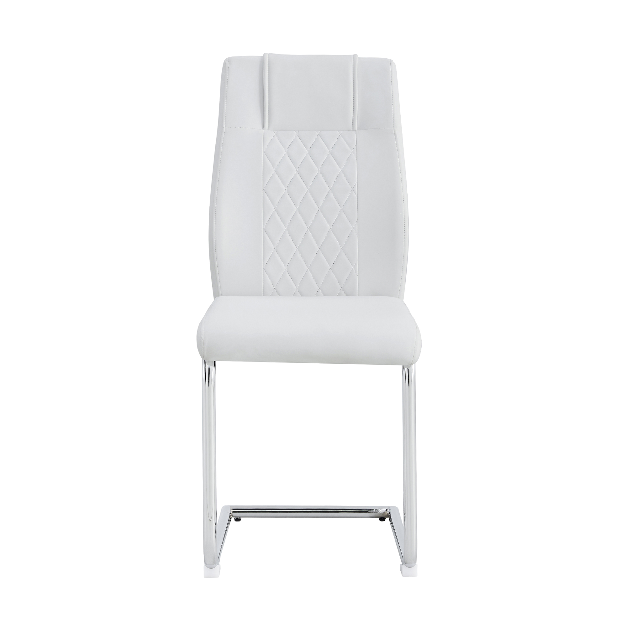 Modern Dining Chairs with Faux Leather Padded Seat Dining Living Room Chairs Upholstered Chair with Metal Legs Design for Kitchen, Living, Bedroom, Dining Room Side Chairs Set of 6 (White+PU )C-001 Modern Dining Chairs with Faux Leather Padded Seat Dining Living Room Chairs Upholstered Chair with Metal Legs Design for Kitchen, Living, Bedroom, Dining Room Side Chairs Set of 6 (White+PU )C-001