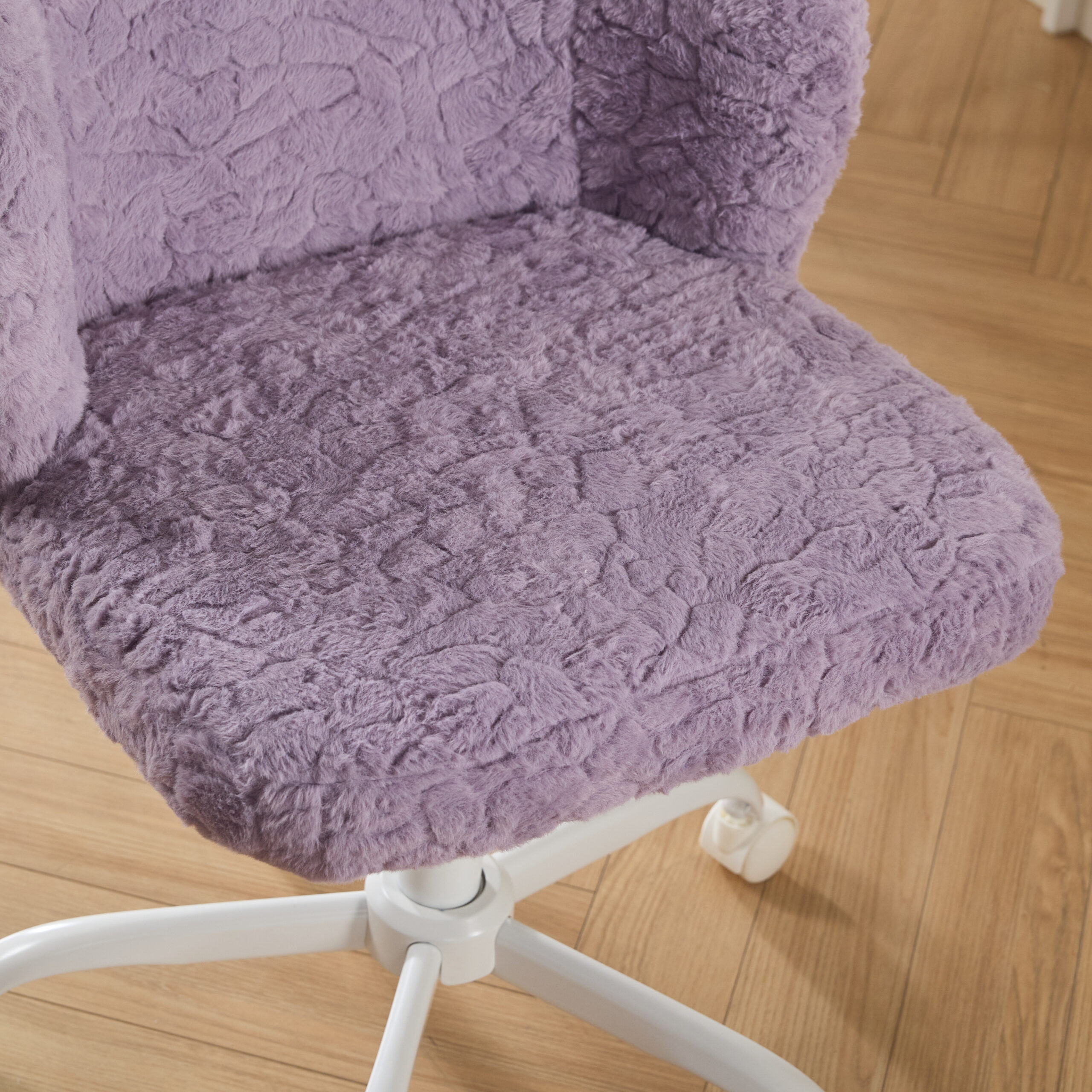A&A Furniture Office Chair,Artificial rabbit hair Home Office Chair with Metal Base,Adjustable Desk Chair Swivel Office Chair,Vanity Chair(Violet) A&A Furniture Office Chair,Artificial rabbit hair Home Office Chair with Metal Base,Adjustable Desk Chair Swivel Office Chair,Vanity Chair(Violet)