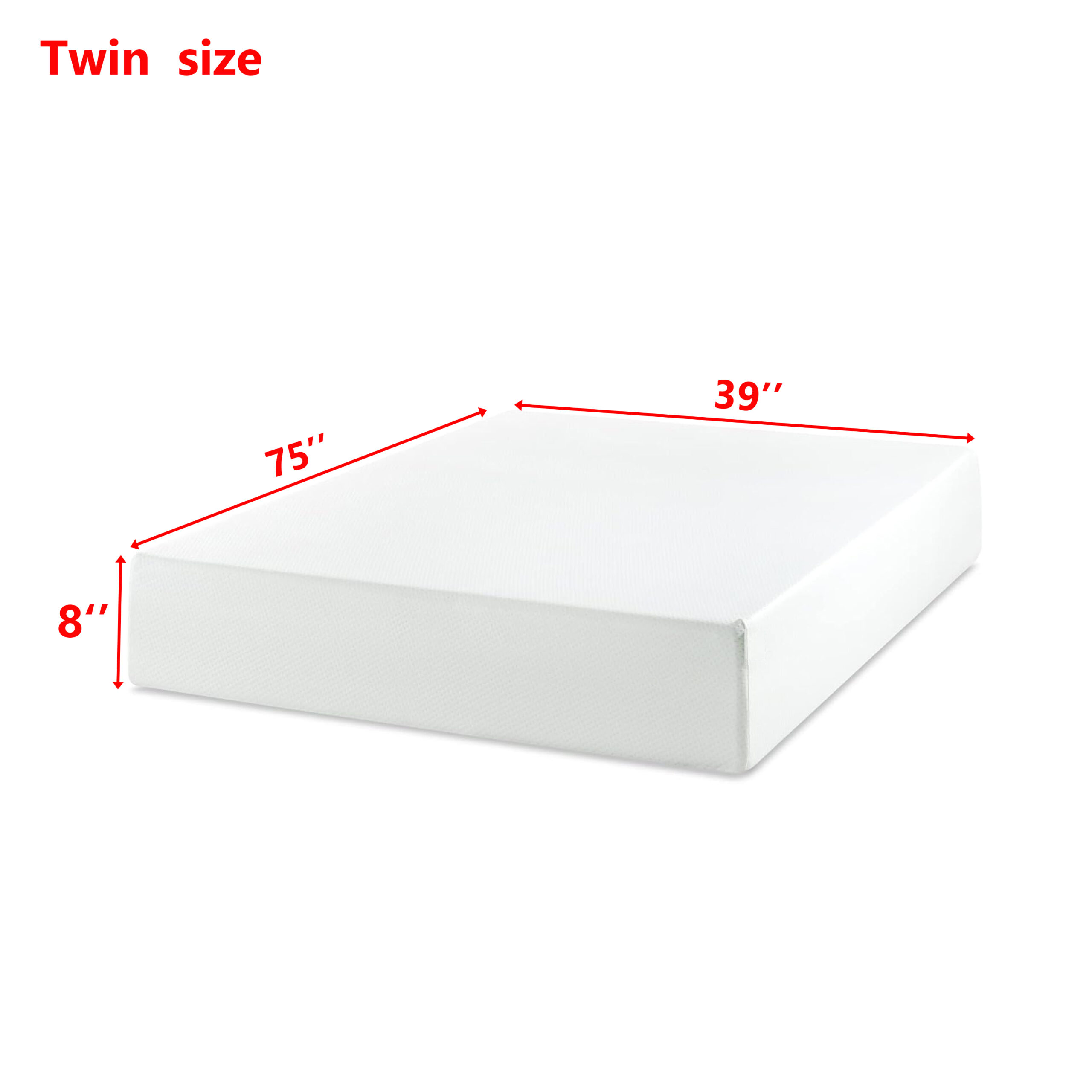8 Twin Green Tea Memory Foam Mattress in Box, Fiberglass Free, White(Bed not included) 8 Twin Green Tea Memory Foam Mattress in Box, Fiberglass Free, White(Bed not included)