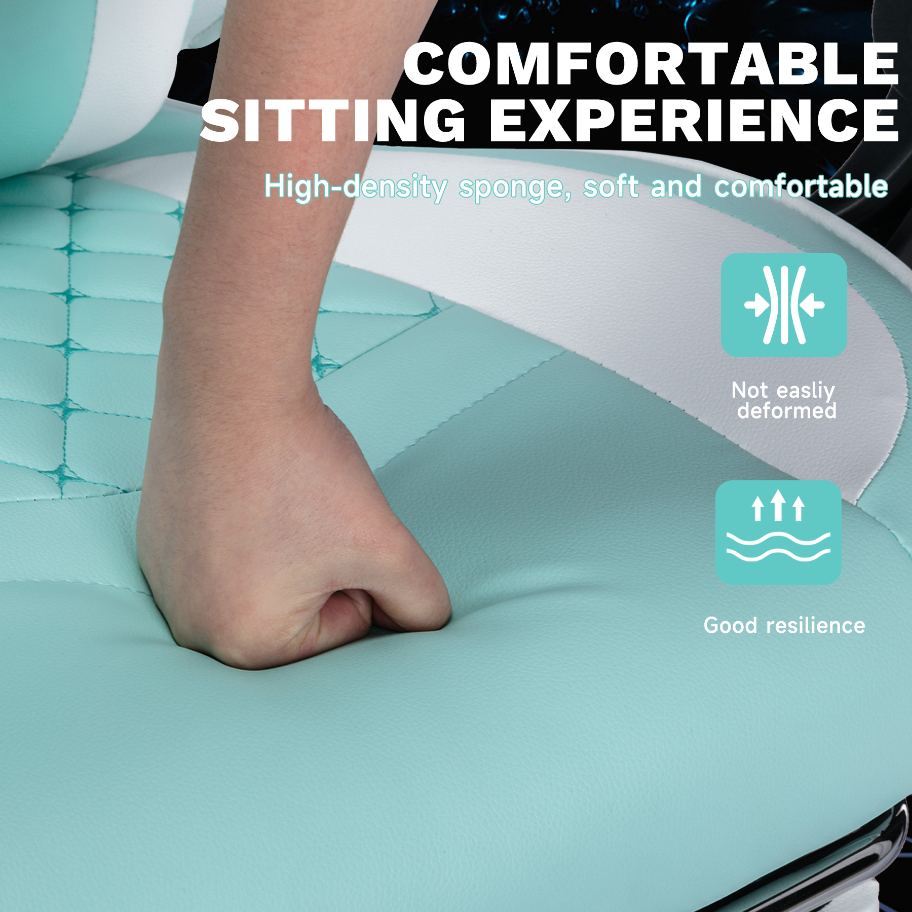 Ergonomic Video Gamer Chairs,Computer Gaming Chairs with Massage Lumbar Support and footrest,Racing Style Computer Chair Adjustable Headrest for Adults,GREEN Ergonomic Video Gamer Chairs,Computer Gaming Chairs with Massage Lumbar Support and footrest,Racing Style Computer Chair Adjustable Headrest for Adults,GREEN