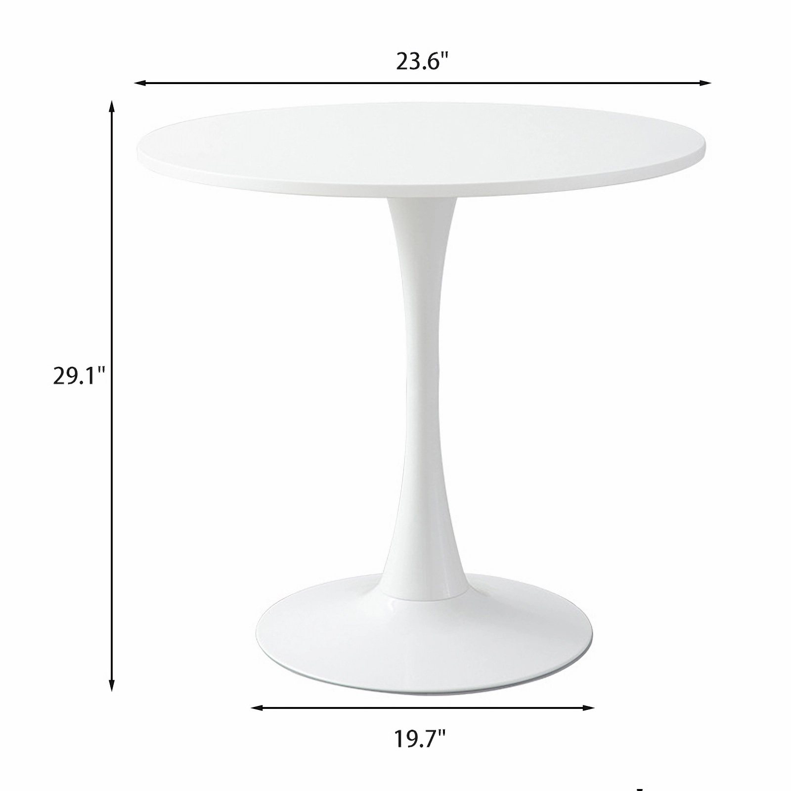 White Round Table, Modern Dining Table, MDF Top and Steel Base Tulip Round Kitchen Table, Mid Century Coffee Table for Living Room 24 Inch, Oval Dining Table White Round Table, Modern Dining Table, MDF Top and Steel Base Tulip Round Kitchen Table, Mid Century Coffee Table for Living Room 24 Inch, Oval Dining Table
