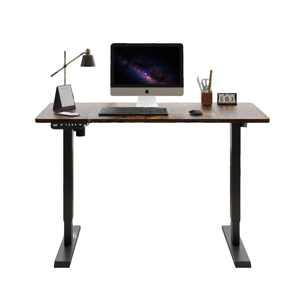 48″×24″ Rustic Brown Electric Standing Desk Height Adjustable Desk for Home and Office Computer Table Gaming Desk Modern Lift-up Desk 48″×24″ Rustic Brown Electric Standing Desk Height Adjustable Desk for Home and Office Computer Table Gaming Desk Modern Lift-up Desk