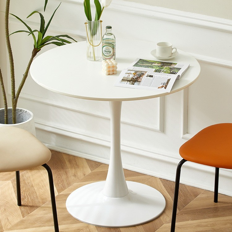 White Round Table, Modern Dining Table, MDF Top and Steel Base Tulip Round Kitchen Table, Mid Century Coffee Table for Living Room 24 Inch, Oval Dining Table White Round Table, Modern Dining Table, MDF Top and Steel Base Tulip Round Kitchen Table, Mid Century Coffee Table for Living Room 24 Inch, Oval Dining Table