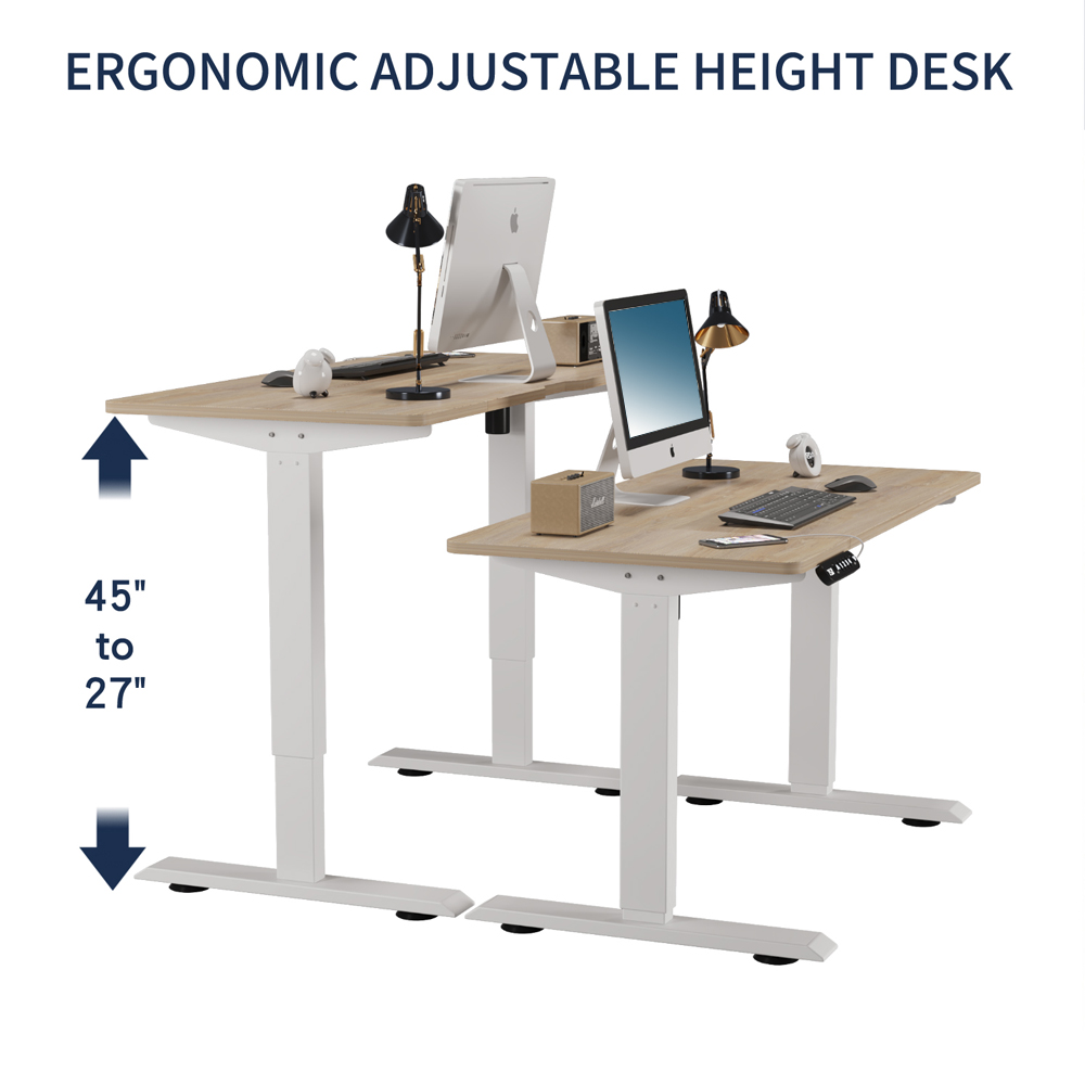 55″×24″ Light Oak Electric Standing Desk Height Adjustable Desk for Home and Office Computer Table Gaming Desk Modern Lift-up Desk 55″×24″ Light Oak Electric Standing Desk Height Adjustable Desk for Home and Office Computer Table Gaming Desk Modern Lift-up Desk