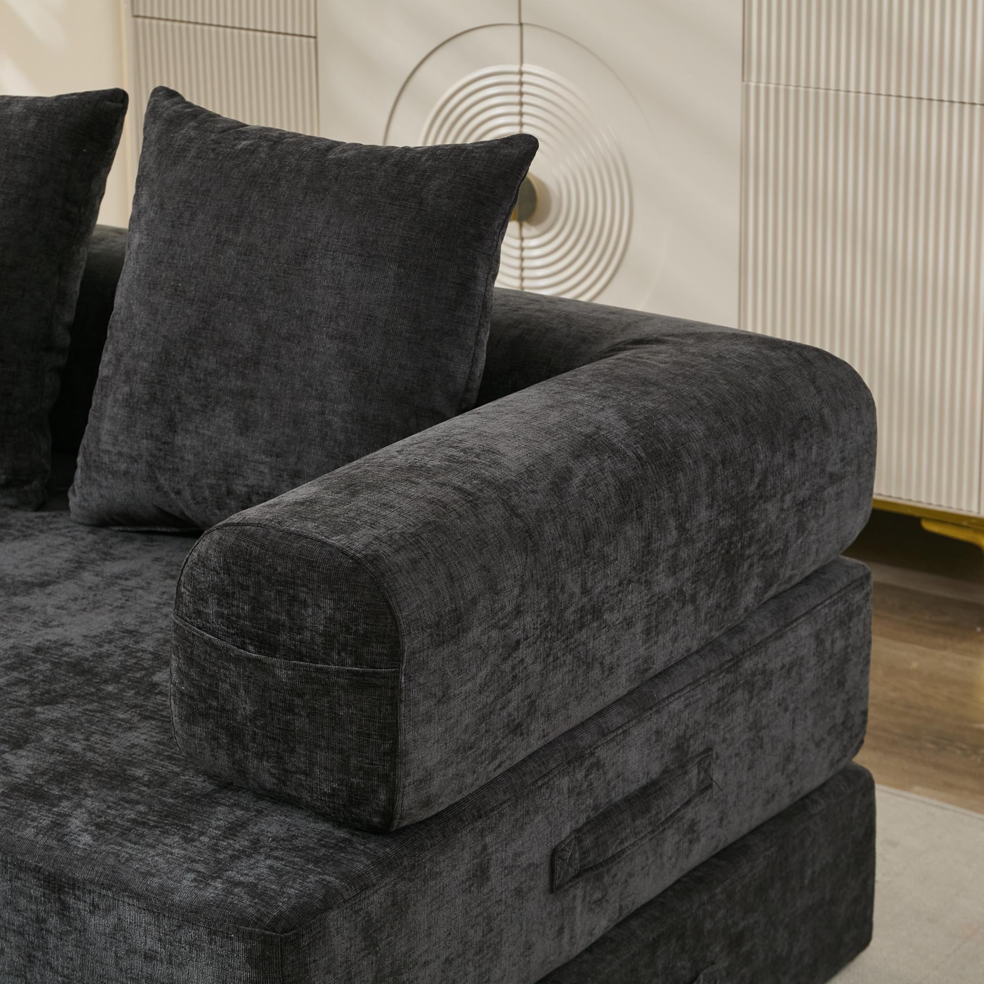 Comfy Convertible Folding Mattress Couch, Floor Sofa Bed, Chenille Floor Sofa with Armrest, Floor Sofa Lounge Couch for Living Room Bedroom Lounge Studio-Black Comfy Convertible Folding Mattress Couch, Floor Sofa Bed, Chenille Floor Sofa with Armrest, Floor Sofa Lounge Couch for Living Room Bedroom Lounge Studio-Black