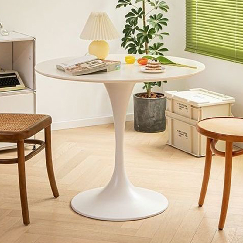 White Round Table, Modern Dining Table, MDF Top and Steel Base Tulip Round Kitchen Table, Mid Century Coffee Table for Living Room 24 Inch, Oval Dining Table White Round Table, Modern Dining Table, MDF Top and Steel Base Tulip Round Kitchen Table, Mid Century Coffee Table for Living Room 24 Inch, Oval Dining Table