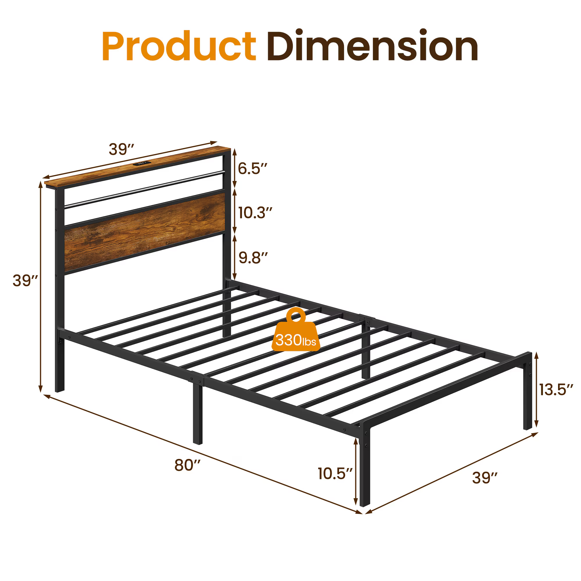 Twin Size Bed Frame with Headboard and Storage Shelf, Metal Bed, Upholstered Wooden Beds with Charging Station, Sturdy Frames for Bedroom Furniture, No Box Spring Needed, Black Twin Size Bed Frame with Headboard and Storage Shelf, Metal Bed, Upholstered Wooden Beds with Charging Station, Sturdy Frames for Bedroom Furniture, No Box Spring Needed, Black