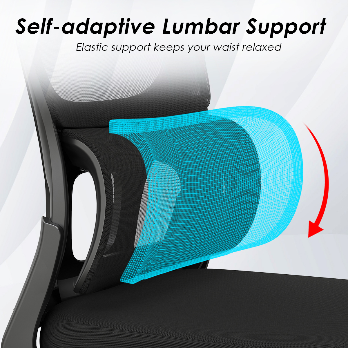 Office Chair, Mesh Ergonomic Office Chair with Lumbar Support, Comfy Computer Desk Chair with Flip Armrest Rolling Wheels for Home Study Room Office, Black & Black Office Chair, Mesh Ergonomic Office Chair with Lumbar Support, Comfy Computer Desk Chair with Flip Armrest Rolling Wheels for Home Study Room Office, Black & Black