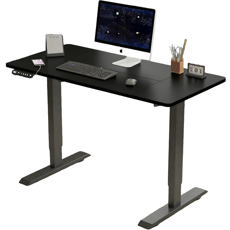 55″×24″ Black Electric Standing Desk Height Adjustable Desk for Home and Office Computer Table Gaming Desk Modern Lift-up Desk 55″×24″ Black Electric Standing Desk Height Adjustable Desk for Home and Office Computer Table Gaming Desk Modern Lift-up Desk