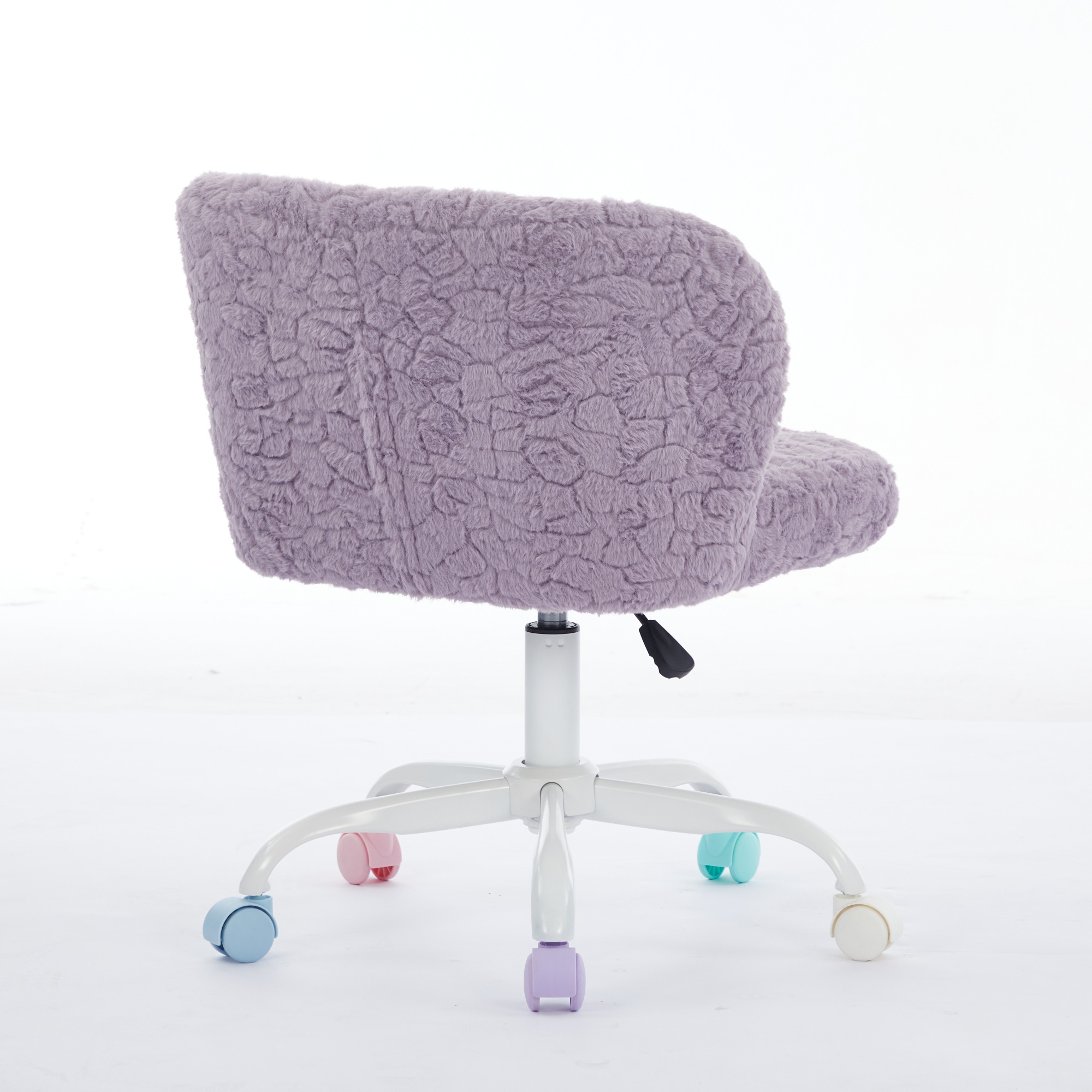 A&A Furniture Office Chair,Artificial rabbit hair Home Office Chair with Metal Base,Adjustable Desk Chair Swivel Office Chair,Vanity Chair(Violet) A&A Furniture Office Chair,Artificial rabbit hair Home Office Chair with Metal Base,Adjustable Desk Chair Swivel Office Chair,Vanity Chair(Violet)
