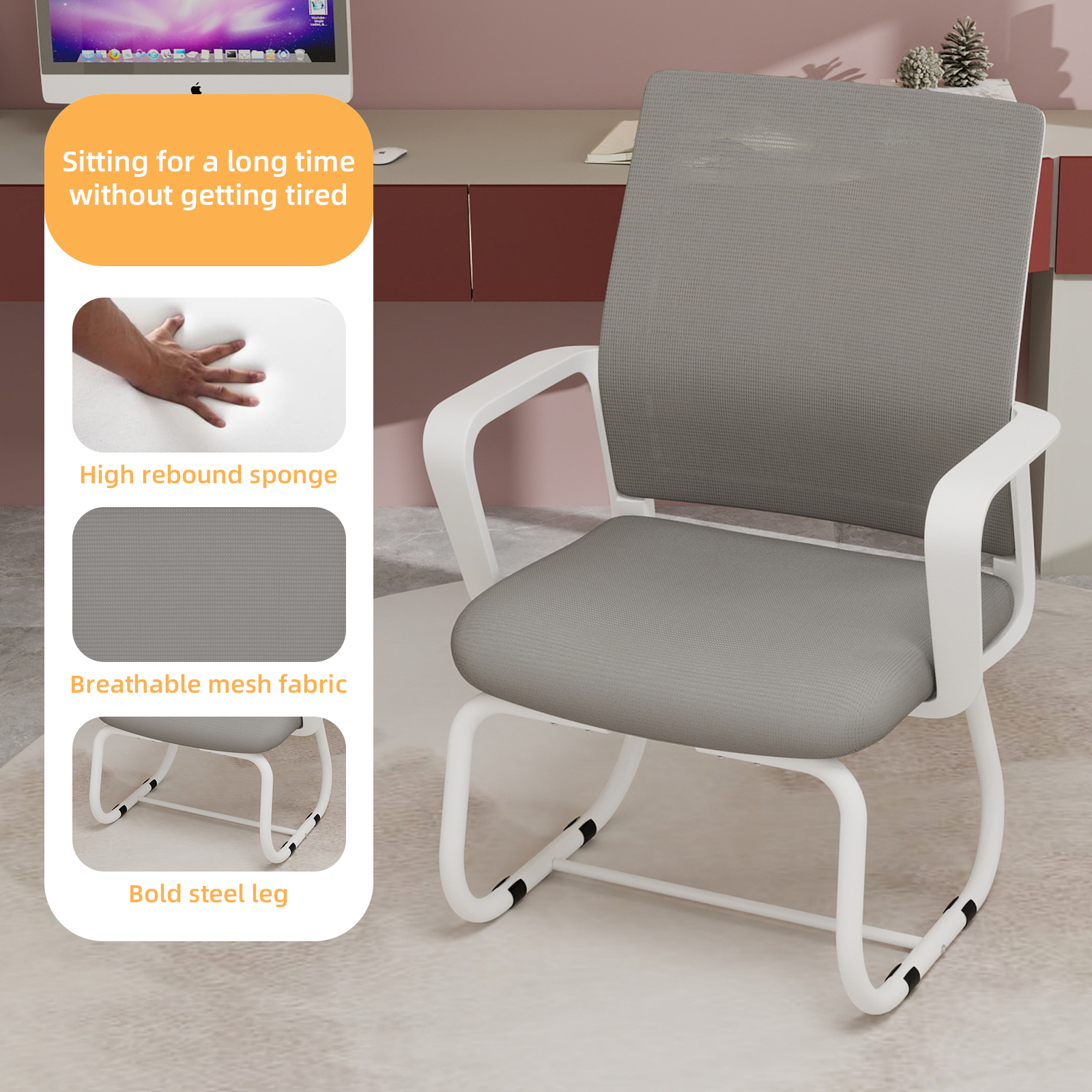 Minimalist Modern Office Chair – Metal Frame, Soft & Comfortable, Home & Office Use, Multiple Colors Available Minimalist Modern Office Chair – Metal Frame, Soft & Comfortable, Home & Office Use, Multiple Colors Available
