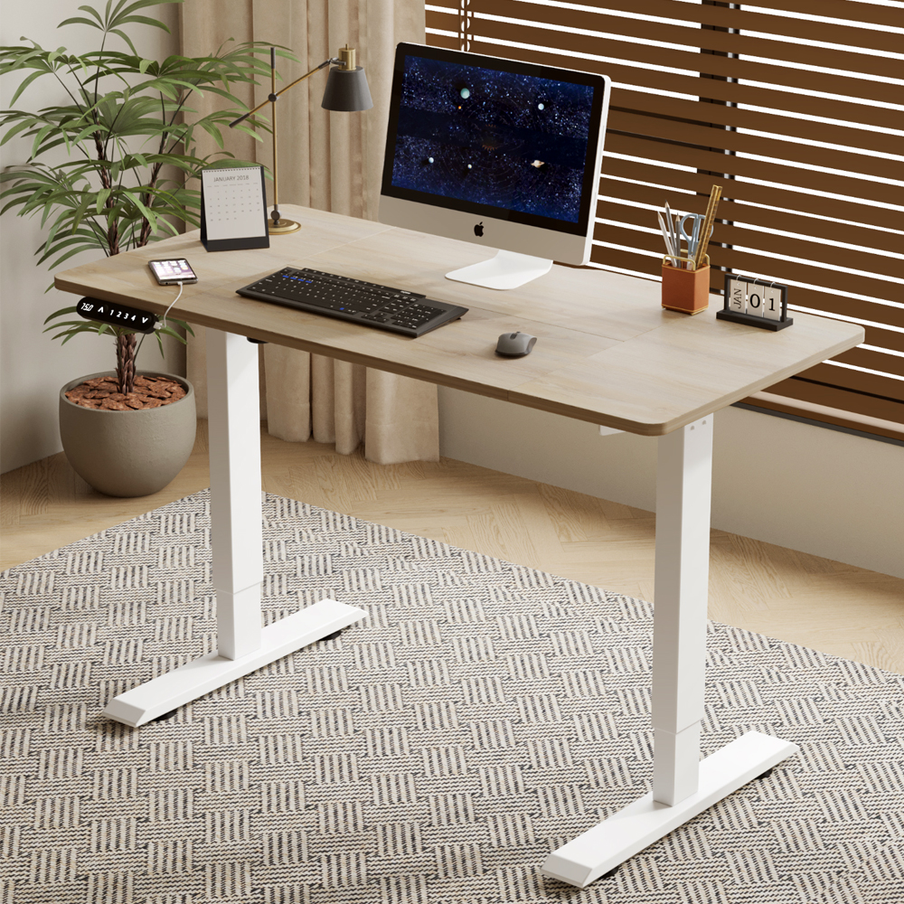 55″×24″ Light Oak Electric Standing Desk Height Adjustable Desk for Home and Office Computer Table Gaming Desk Modern Lift-up Desk 55″×24″ Light Oak Electric Standing Desk Height Adjustable Desk for Home and Office Computer Table Gaming Desk Modern Lift-up Desk