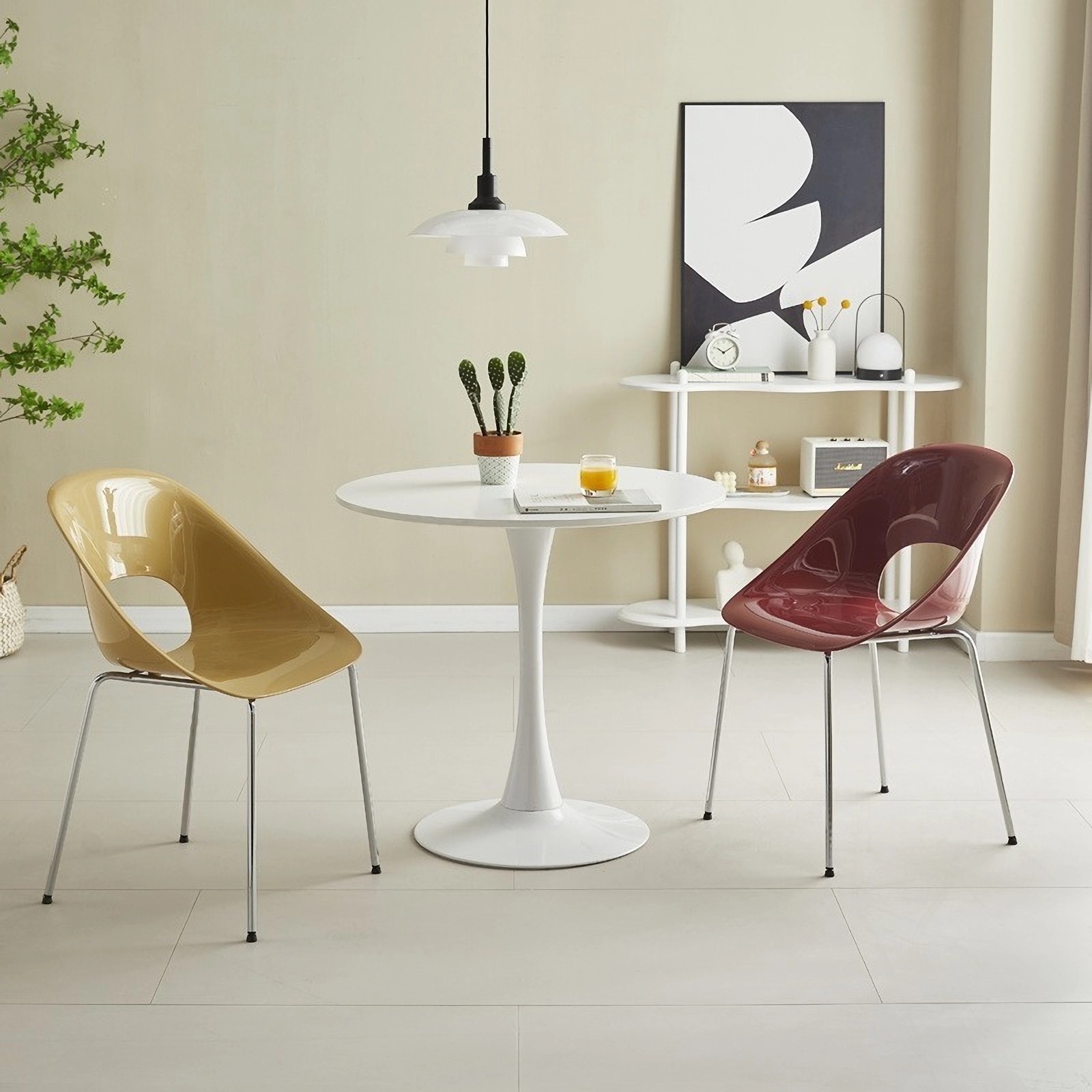 White Round Table, Modern Dining Table, MDF Top and Steel Base Tulip Round Kitchen Table, Mid Century Coffee Table for Living Room 24 Inch, Oval Dining Table White Round Table, Modern Dining Table, MDF Top and Steel Base Tulip Round Kitchen Table, Mid Century Coffee Table for Living Room 24 Inch, Oval Dining Table
