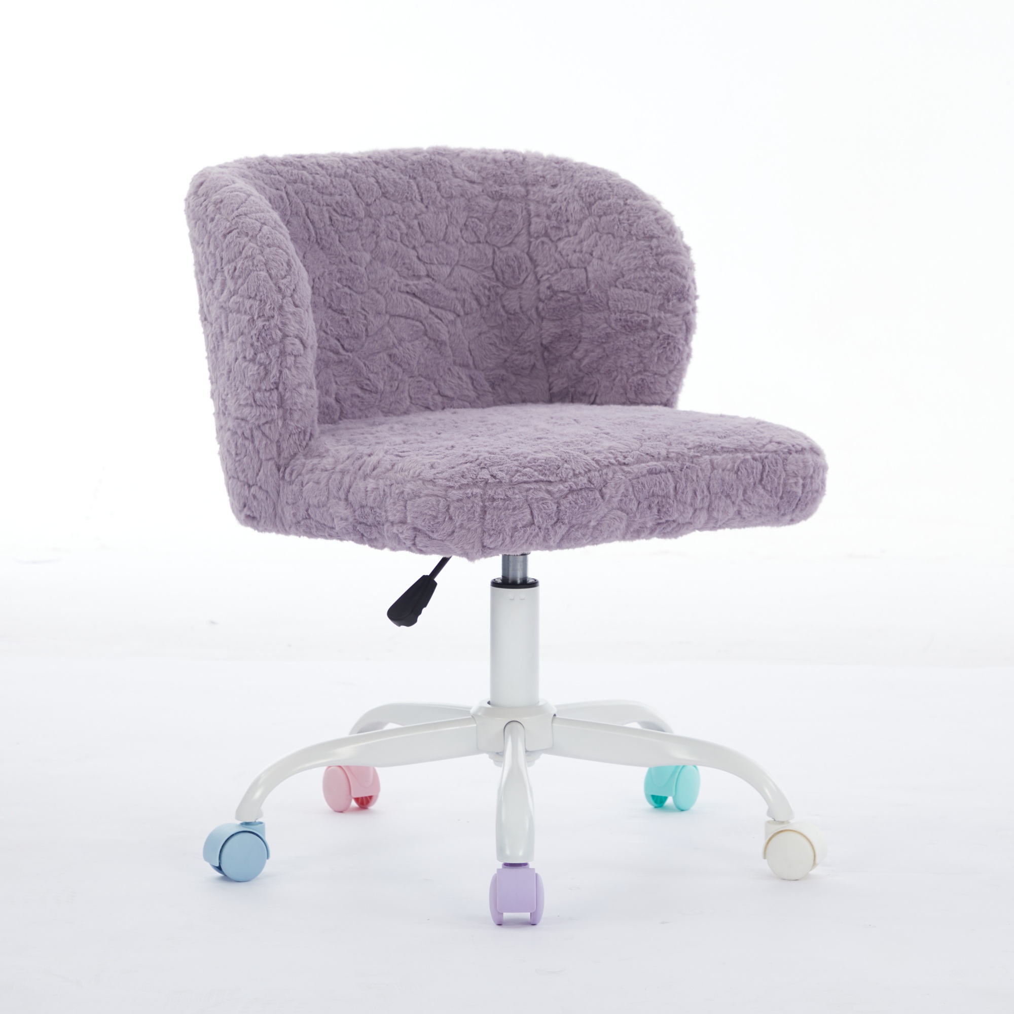 A&A Furniture Office Chair,Artificial rabbit hair Home Office Chair with Metal Base,Adjustable Desk Chair Swivel Office Chair,Vanity Chair(Violet) A&A Furniture Office Chair,Artificial rabbit hair Home Office Chair with Metal Base,Adjustable Desk Chair Swivel Office Chair,Vanity Chair(Violet)