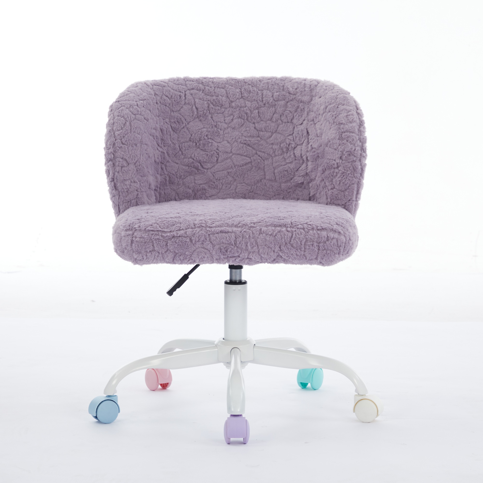 A&A Furniture Office Chair,Artificial rabbit hair Home Office Chair with Metal Base,Adjustable Desk Chair Swivel Office Chair,Vanity Chair(Violet) A&A Furniture Office Chair,Artificial rabbit hair Home Office Chair with Metal Base,Adjustable Desk Chair Swivel Office Chair,Vanity Chair(Violet)