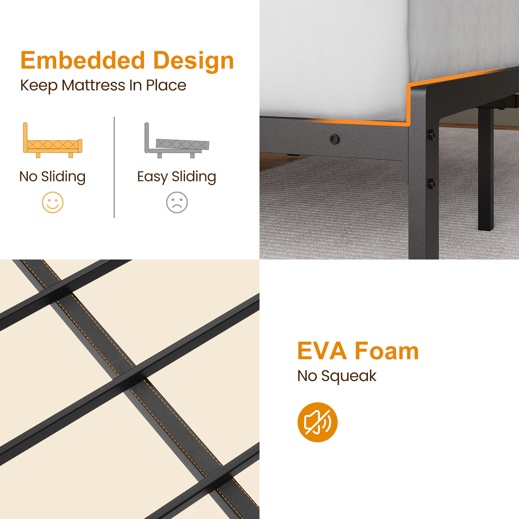 Twin Size Bed Frame with Headboard and Storage Shelf, Metal Bed, Upholstered Wooden Beds with Charging Station, Sturdy Frames for Bedroom Furniture, No Box Spring Needed, Black Twin Size Bed Frame with Headboard and Storage Shelf, Metal Bed, Upholstered Wooden Beds with Charging Station, Sturdy Frames for Bedroom Furniture, No Box Spring Needed, Black