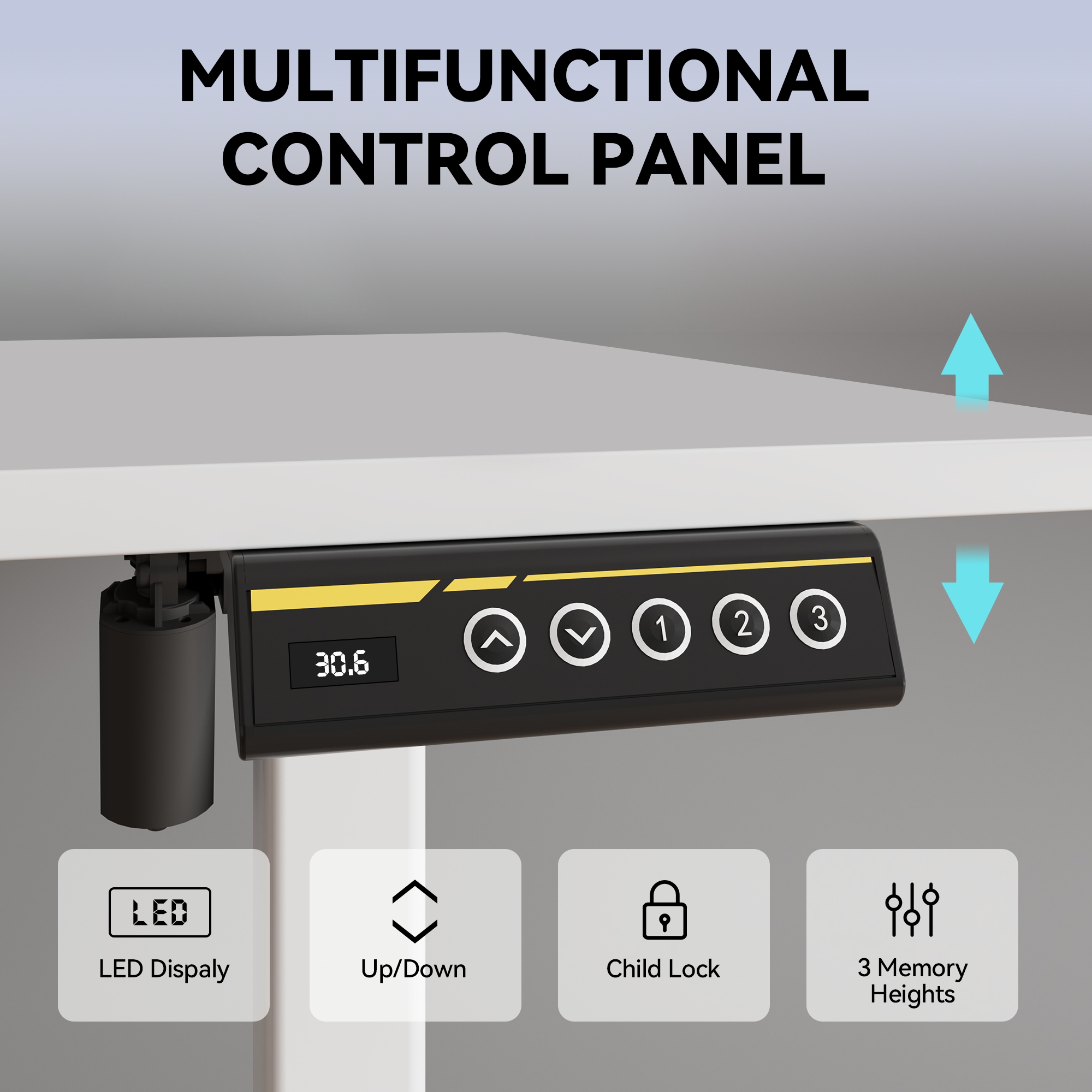 48″×24″ White Electric Height Adjustable Standing Desk, Computer Workstation with 3 Height Memory Presets, Perfect for Home & Office Work, Study and Gaming 48″×24″ White Electric Height Adjustable Standing Desk, Computer Workstation with 3 Height Memory Presets, Perfect for Home & Office Work, Study and Gaming