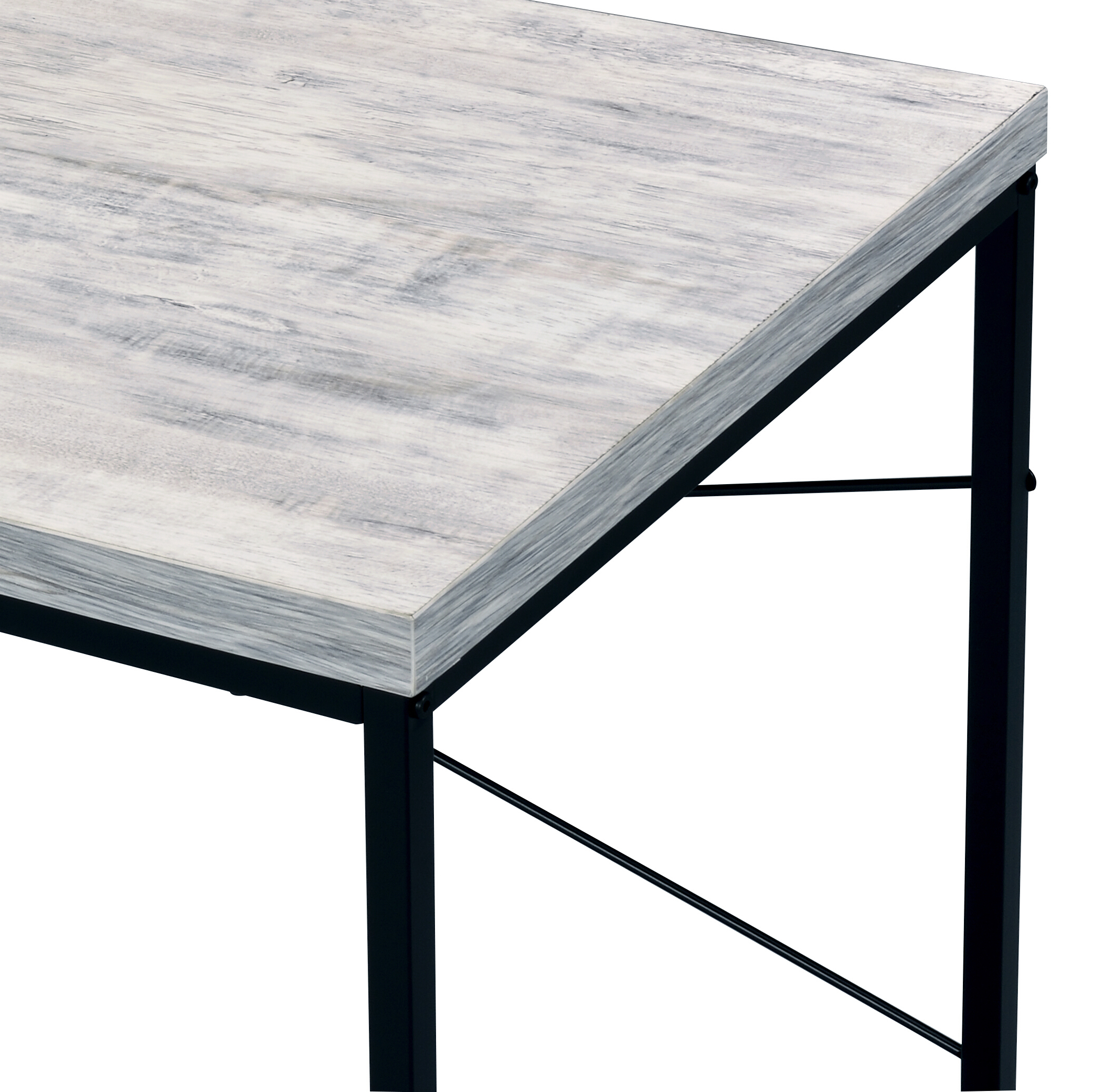 Bob Antique White & Black Finish Writing Desk Bob Antique White & Black Finish Writing Desk