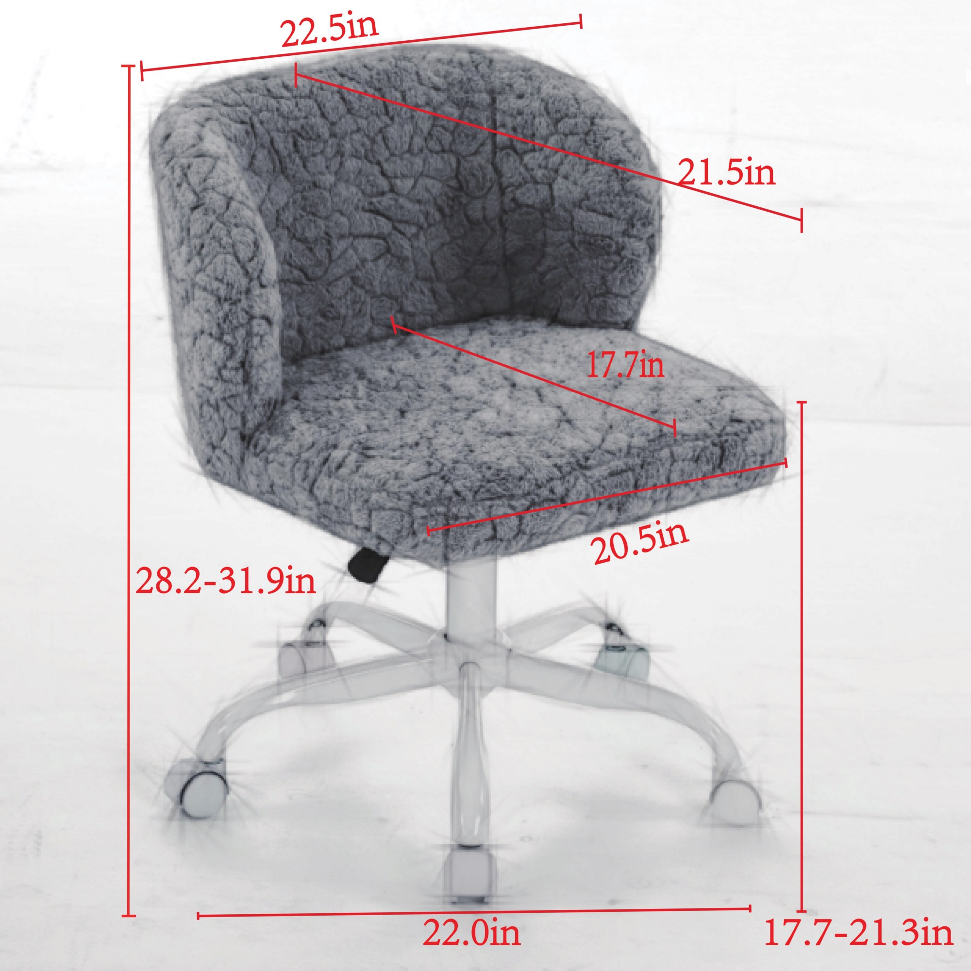 A&A Furniture Office Chair,Artificial rabbit hair Home Office Chair with Metal Base,Adjustable Desk Chair Swivel Office Chair,Vanity Chair(Violet) A&A Furniture Office Chair,Artificial rabbit hair Home Office Chair with Metal Base,Adjustable Desk Chair Swivel Office Chair,Vanity Chair(Violet)