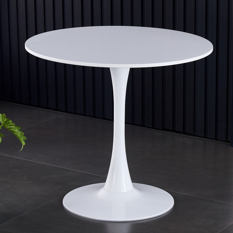 White Round Table, Modern Dining Table, MDF Top and Steel Base Tulip Round Kitchen Table, Mid Century Coffee Table for Living Room 24 Inch, Oval Dining Table White Round Table, Modern Dining Table, MDF Top and Steel Base Tulip Round Kitchen Table, Mid Century Coffee Table for Living Room 24 Inch, Oval Dining Table