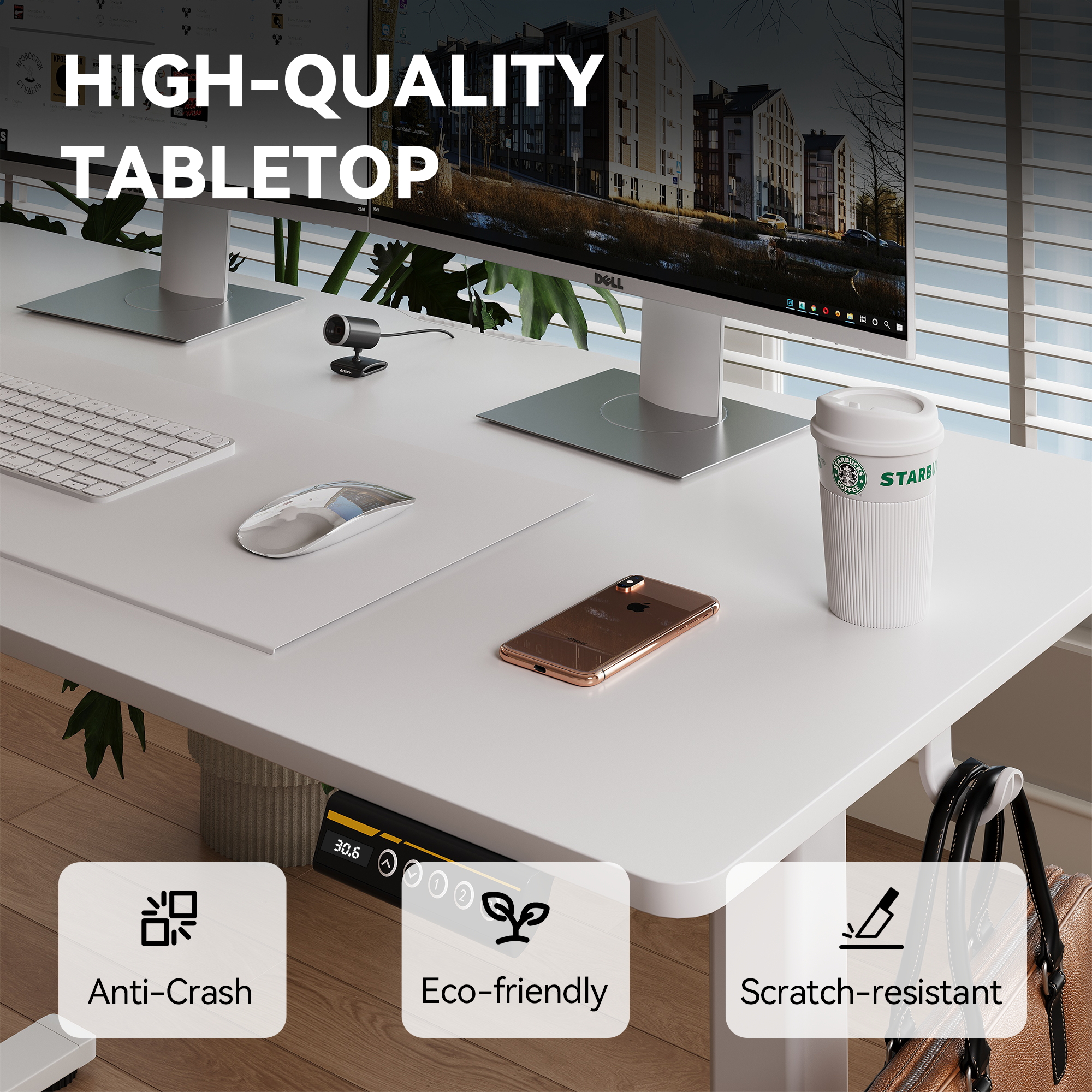 48″×24″ White Electric Height Adjustable Standing Desk, Computer Workstation with 3 Height Memory Presets, Perfect for Home & Office Work, Study and Gaming 48″×24″ White Electric Height Adjustable Standing Desk, Computer Workstation with 3 Height Memory Presets, Perfect for Home & Office Work, Study and Gaming